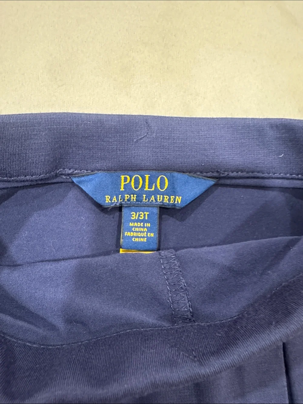Polo by Ralph Lauren Navy Pleated Mini Skirt with Gold Buttons